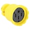 Zoro Select Straight Blade Connector, 14-50R, 50 A, 125/250V AC, 3 Pole, 4 Wire, Screw Terminals, Yellow C1450DF - alternate 1