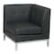 Office Star Collection: Wall Street Corner Chair, Black Seat, Black Back, 28" W 28" L 31" H, Fixed, Leather Seat WST51C-B18 - alternate 1