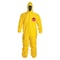 Dupont Standard Fit Hood. Stormflap. Elastic Wrists and Ankles. Storm Flap with Adhesive Closure. Yellow. 5X QC127TYL5X000400 - alternate 1