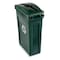 Rubbermaid Commercial Slim Jim(R) 23 gal Recycling Lid, Dome Green, Resin, 1 Openings 11 1/2 in W/Dia 1788373 - alternate 2