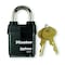 Master Lock Padlock, Keyed Different, Standard Shackle, Rectangular Steel Body, Boron Shackle, 7/8 in W 6121 - alternate 1