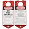 Brady Labeled Lockout Hasp, Red, Aluminum, 6 Max. No. of Padlocks, 5/16 in Max. Shackle Dia. 22075-R - alternate 1