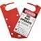 Brady Labeled Lockout Hasp, Red, Aluminum, 6 Max. No. of Padlocks, 5/16 in Max. Shackle Dia. 22075-R - alternate 4