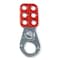 Brady Lockout Hasp, Red, Steel, 6 Max. No. of Padlocks, 3/8 in Max. Shackle Dia., 1 1/2 in Jaw Clearance 65376 - alternate 1