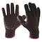 Impacto Coated Gloves, Chloroprene, Blocks, Palm, Not Rated Abrasion Level, L (9) 1 PR BLACKMAXXISO40 - alternate 1
