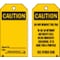 Brady Caution Tag, Rectangle, 25 PK 76168 - alternate 1