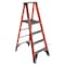 Werner 6 ft Fiberglass Platform Stepladder, 375 lb Capacity P7404 - alternate 1
