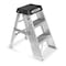 Werner Step Stand, 3 Steps, 375 lb Load Capacity, 36 in Overall Height, Aluminum, Silver/Black SSA03 - alternate 1