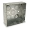 Raco Electrical Box, Square, 2 Gangs, Galvanized Zinc, 1-1/2 in D, 4 in W, 4 in L, 21 cu in Capacity 189 - alternate 1