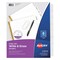 Avery Avery Big Tab Write & Erase Dividers 23078, 8 White Tabs, 1 Set 7278223078 - alternate 1