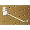 Triton Products 4 In. Single Rod 30 Degree Bend Steel Pegboard Hook for 1/8 In. and 1/4 In. Pegboard, PK10 71413 - alternate 1