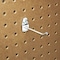 Triton Products Single Rod Pegboard Hook, 2-1/2 in L, 1-1/2 in H, 3/4 in W, Circle, Steel, Silver, PK10 71313 - alternate 3