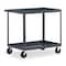 Zoro Select Utility Cart with Lipped Metal Shelves, Steel, 1,200 lb Load Capacity, 2 Shelves, 42 in L, 35 in H RSC-2436-2-5PO-95 - alternate 1