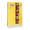 Eagle Mfg Hazardous Material Storage Cabinet, 60 gal, 2 Shelves, Steel, 34 in W x 69 in H x 34 in D, Yellow 1962XLEGS - alternate 3