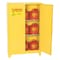 Eagle Mfg Hazardous Material Storage Cabinet, 60 gal, 2 Shelves, Steel, 34 in W x 69 in H x 34 in D, Yellow 1962XLEGS - alternate 1