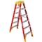 Werner 6 ft Fiberglass Twin Stepladder, 300 lb Capacity T6206 - alternate 1
