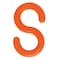 Zoro Select S-Hook for Plastic Chain Barrier, Orange, 2 3/10 in Length, Gloss 50312-10 - alternate 1