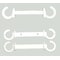 Zoro Select C-Hook for Plastic Chain Barrier, White, Not Applicable Length, Gloss 98601-10 - alternate 1