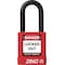 Zing Lockout Padlock, Keyed Different, Aluminum, Red, 1 1/2 in Shackle Height, 1 1/2 in Body Width 7030 - alternate 1