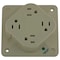 Hubbell Wiring Device-Kellems Straight Blade Receptacle, 5-15R, 15 A, 125V AC, 2 Pole, 3 Wire, Surface Mount, Grounded HBL415HI - alternate 1
