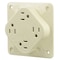 Hubbell Wiring Device-Kellems Straight Blade Receptacle, 5-15R, 15 A, 125V AC, 2 Pole, 3 Wire, Surface Mount, Grounded HBL415I - alternate 1