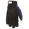 Mcr Safety 900 Mechanics Gloves, Synthetic Leather Palm, Spandex Back, S, Black/Blue 900S - alternate 3