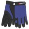 Mcr Safety 900 Mechanics Gloves, Synthetic Leather Palm, Spandex Back, S, Black/Blue 900S - alternate 2