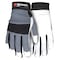 Mcr Safety 919 Mechanics Gloves, Goatskin Palm, Nylon, Spandex Back, M, Gray/White 919M - alternate 1
