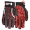Mcr Safety Predator Mechanics Gloves, Synthetic Leather Palm, Spandex Back, 2XL, Black/Red PD2909XXL - alternate 1