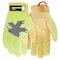 Mcr Safety 964 Mechanics Gloves, Goatskin Palm, Nylon, Spandex Back, S, Gold/Green/High-Visibility Lime 964S - alternate 1