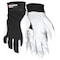 Mcr Safety 906DP Mechanics Gloves, Goatskin Palm, Nylon, Spandex Back, M, Black/White 906DPM - alternate 1