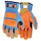 Mcr Safety FF2931 Mechanics Gloves, Synthetic Leather Palm, Spandex Back, M, Beige/Blue FF2931M - alternate 1