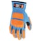 Mcr Safety FF2931 Mechanics Gloves, Synthetic Leather Palm, Spandex Back, M, Beige/Blue FF2931M - alternate 3