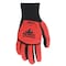 Mcr Safety Coated Gloves, Nitrile, Dotted, Palm, 3 Abrasion Level, Black/Red/White, 2XL 12 PK UT1950XXL - alternate 2