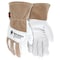 Mcr Safety 4890 Welding Leather Glove, Slip-On Cuff, Wing Thumb, Premium Goatskin, M, 1 PR 4890M - alternate 1