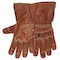 Mcr Safety Leather Drivers Gloves, Goatskin ( Double Palm ), Gauntlet, Wing Thumb, Gunn - Full Back Cut, Brown MU3624GL - alternate 2