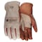 Mcr Safety Leather Drivers Gloves, Cowhide ( Double Palm ), Shirred Slip-On, Keystone Thumb, Gray/Brown, S MU3213DPS - alternate 1