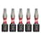 Milwaukee Tool 1 in. TORX T15 SHOCKWAVE Impact Duty Insert Bit (5 pk) 48-32-4628 - alternate 1