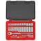 Proto 3/8 in Drive Socket Set Metric, SAE 63 Pieces 1/4 in to 1 in, 5.5 mm to 20 mm , Chrome J52363S - alternate 1