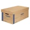 Smoothmove 24 in x 12 in x 10 in Moving Box, Kraft, Blue Printing, Kraft Corrugated Board, Double Wall, 32 ECT 0065901 - alternate 1