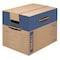 Smoothmove 16 in x 12 in x 12 in Moving Box, Kraft, Blue Printing, Kraft Corrugated Board, Double Wall, 32 ECT 0062711 - alternate 1