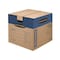 Smoothmove 18 in x 18 in x 16 in Moving Box, Kraft, Blue Printing, Kraft Corrugated Board, Double Wall, 32 ECT 0062801 - alternate 1