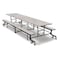 Palmer Hamilton Rectangle Cafeteria Bench Table, 145 in W, 29 in H, White Nebula 19F18293012WNB - alternate 1