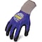 Ironclad Performance Wear Coated Glove, Nitrile, Sandy, Palm and Fingers, Not Rated Abrasion Level, Black/Blue/Gray, S (7) R-HDR-02-S - alternate 1