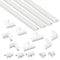 D-Line Cover Plate Raceway, Micro+ Series, 4 Channel, 13/16 in W, 3/8 in H, 5 ft L, White US/5FT2010KIT001 - alternate 1