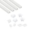 D-Line Hinge and Click Lock, Quarter Round Series, 4 Channel, 7/8 in W, 7/8 in H, 60 in L, White US/5FT22QSWKIT001 - alternate 1