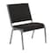 Flash Furniture Contemporary Chair Hercules Bar Chair, Slvr Frm, Blk Fbrc, No Arms, 18" Height, Plastic, Black Fabric XU-DG-60442-660-1-BK-GG - alternate 1