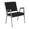 Flash Furniture Contemporary Chair Hercules Baritrc Chair, Slvr Frm, Blk Fbrc, Fixed Arms, 18" Height, Fabric XU-DG-60443-670-1-BK-GG - alternate 1