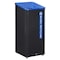 Rubbermaid Commercial 23 gal Square Recycling Can, Flat with Top Opening, Black, 1 Openings 2078980 - alternate 1