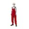 Ansell 66-662 Alphatec Breathable Red Poly Bibbed Overall, Polyester, 31 in Inseam, Red, 2XL 66-662 - alternate 2